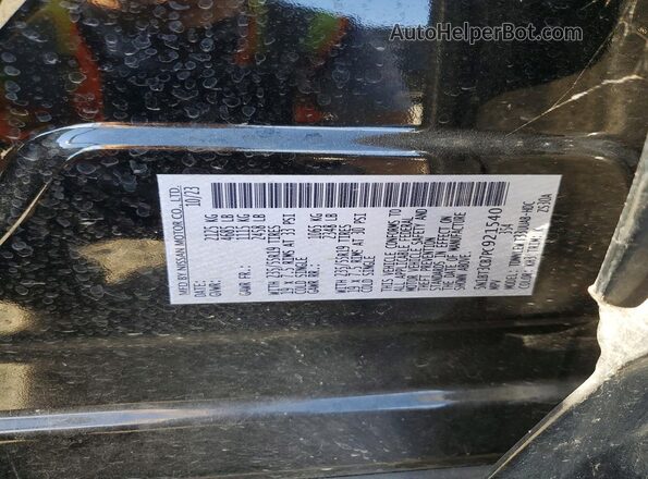 5N1BT3CB7PC921540 2023 NISSAN ROGUE Black Vista de la etiqueta del VIN