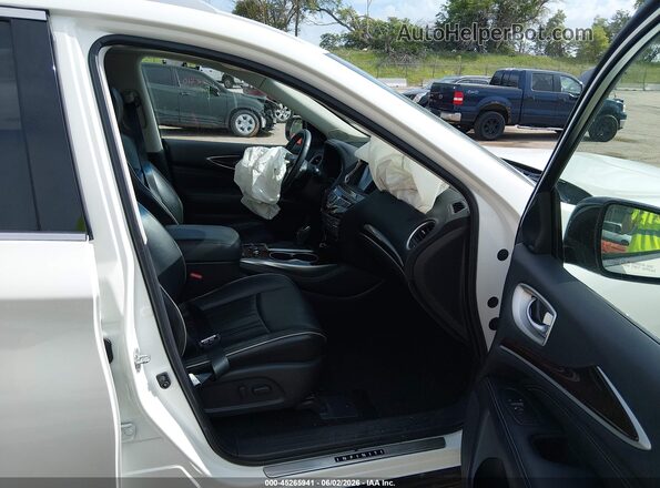 5N1DL0MM0HC555073 2017 INFINITI QX60 Белый Вид салона спереди
