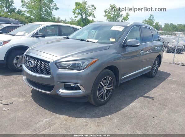 5N1DL0MM0KC522226 2019 INFINITI QX60 Silver Առջևի ձախ երեք քառորդ տեսարան