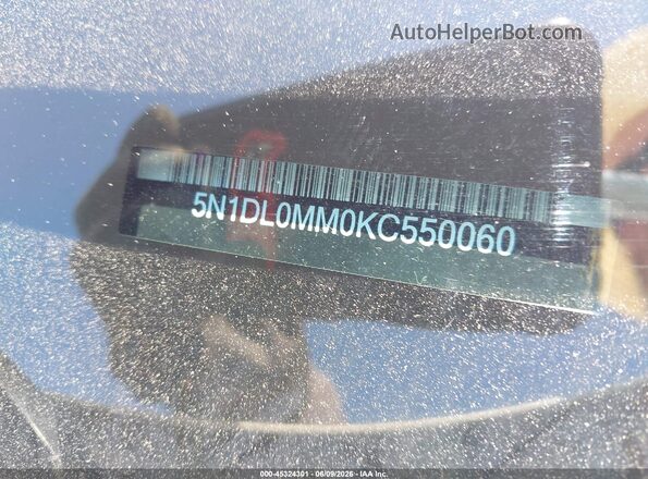 5N1DL0MM0KC550060 2019 INFINITI QX60 White ძრავის განყოფილების ხედი