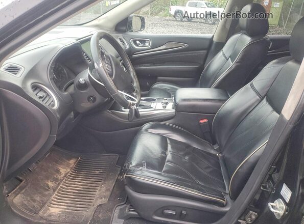 5N1DL0MM2HC544169 2017 INFINITI QX60 Black წინა სალონის ხედი