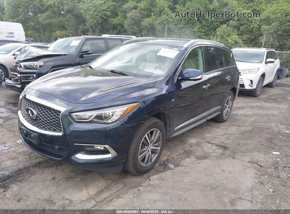 5N1DL0MM2KC519716 2019 INFINITI QX60 Blue წინა მარცხენა ხედი სამი მეოთხედიდან