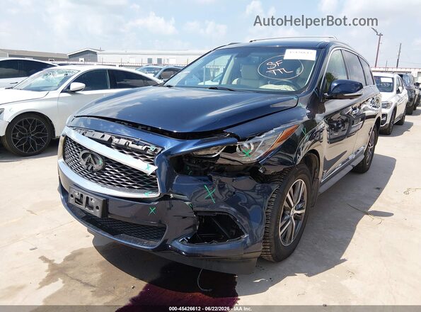 5N1DL0MM3HC521838 2017 INFINITI QX60 Dark Blue Передня ліва чверть