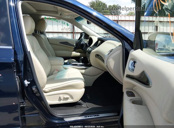 5N1DL0MM3HC521838 2017 INFINITI QX60 Dark Blue Вид салону спереду
