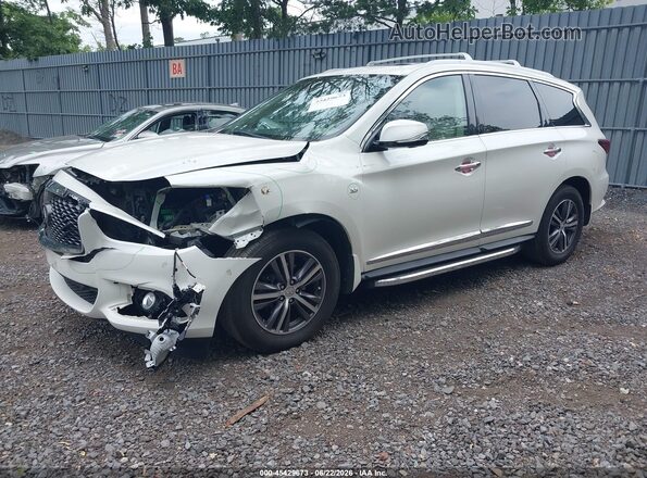 5N1DL0MM3JC521411 2018 INFINITI QX60 White Առջևի ձախ երեք քառորդ տեսարան