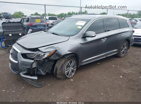 5N1DL0MM4HC518110 2017 INFINITI QX60 Gray Առջևի ձախ երեք քառորդ տեսարան