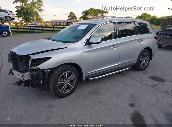 5N1DL0MM5KC567968 2019 INFINITI QX60 Silver წინა მარცხენა ხედი სამი მეოთხედიდან