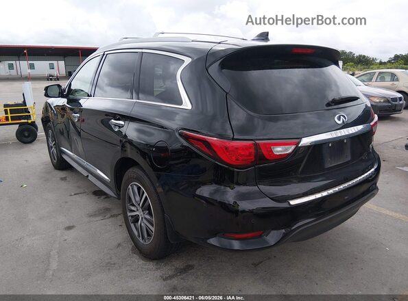 5N1DL0MM6HC554381 2017 INFINITI QX60 Black Rear left