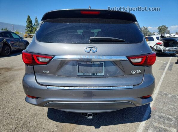 5N1DL0MM6KC524966 2019 INFINITI QX60 Gray უკანა ხედი