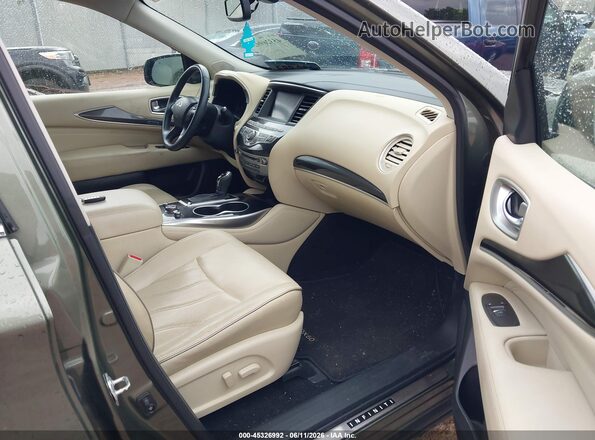 5N1DL0MM7HC506436 2017 INFINITI QX60 Green Widok wnętrza z przodu
