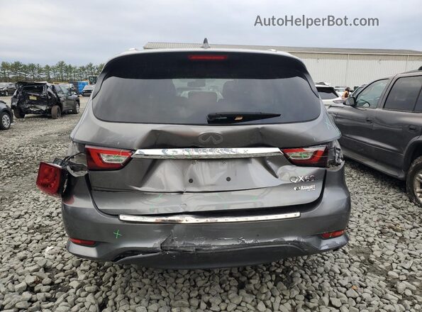 5N1DL0MM7HC523267 2017 INFINITI QX60 Gray Rear view