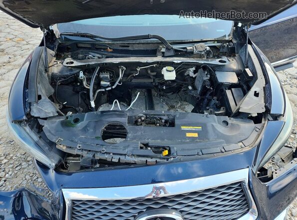 5N1DL0MM7KC520313 2019 INFINITI QX60 Blue Vista del compartimento del motor