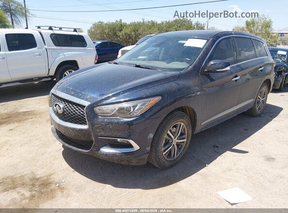 5N1DL0MM7LC502217 2020 INFINITI QX60 Dark Blue წინა მარცხენა ხედი სამი მეოთხედიდან