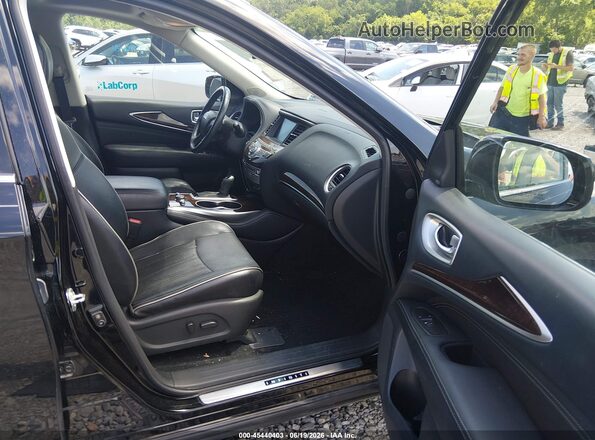 5N1DL0MM9HC548543 2017 INFINITI QX60 Black წინა სალონის ხედი