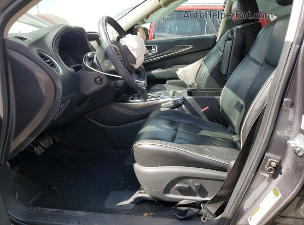 5N1DL0MM9HC560465 2017 INFINITI QX60 Серый Вид салона спереди