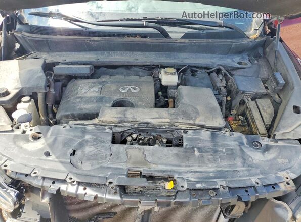 5N1DL0MM9KC514142 2019 INFINITI QX60 Maroon ძრავის განყოფილების ხედი
