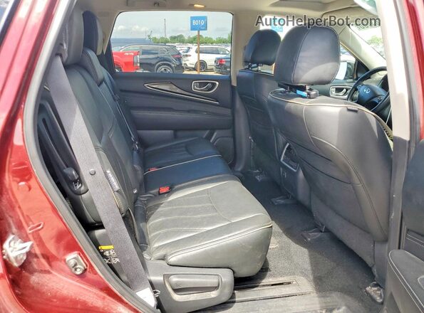 5N1DL0MM9KC514142 2019 INFINITI QX60 Maroon უკანა სალონის ხედი