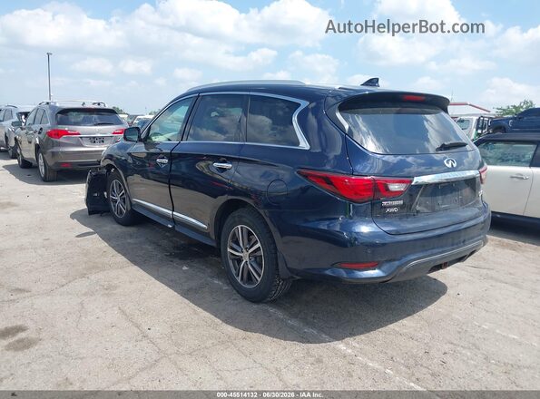 5N1DL0MM9KC524184 2019 INFINITI QX60 Blue Trasero izquierdo