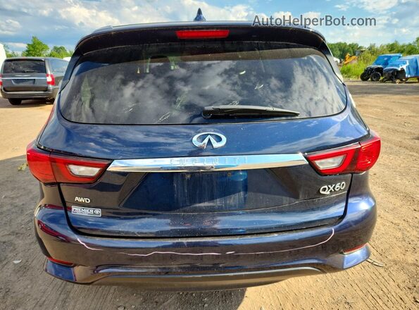 5N1DL0MM9KC550770 2019 INFINITI QX60 Blue Widok z tyłu