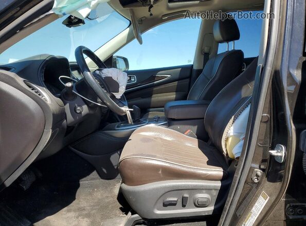 5N1DL0MMXHC510982 2017 INFINITI QX60 Black Front interior view