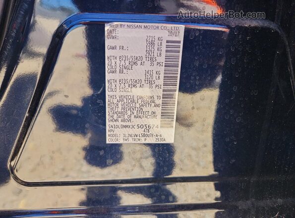 5N1DL0MMXJC505674 2018 INFINITI QX60 Black 