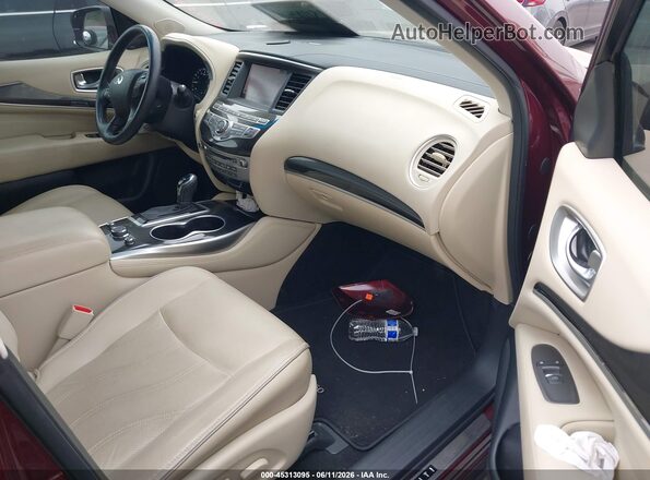 5N1DL0MN2KC501063 2019 INFINITI QX60 Burgundy Vista interior delantera
