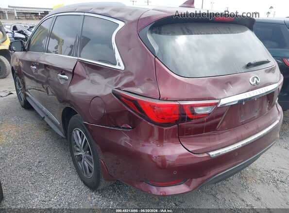 5N1DL0MN2KC501063 2019 INFINITI QX60 Burgundy Trasero izquierdo