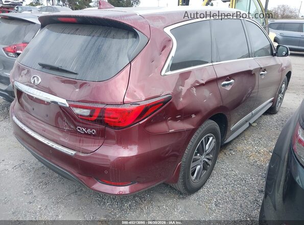 5N1DL0MN2KC501063 2019 INFINITI QX60 Burgundy Trasero derecho
