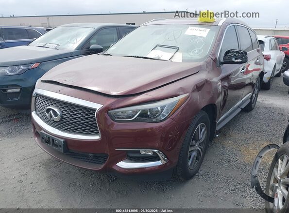 5N1DL0MN2KC501063 2019 INFINITI QX60 Burgundy Vista tres cuartos delantera izquierda