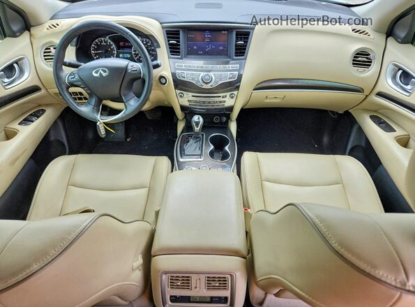 5N1DL0MN2KC509714 2019 INFINITI QX60 White Widok deski rozdzielczej