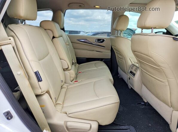5N1DL0MN2KC509714 2019 INFINITI QX60 White Widok wnętrza z tyłu