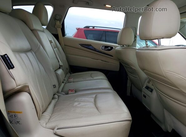 5N1DL0MN2KC567208 2019 INFINITI QX60 Cream უკანა სავარძლების ხედი