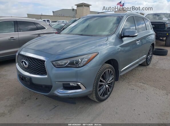 5N1DL0MN4HC501316 2017 INFINITI QX60 Blue წინა მარცხენა ხედი სამი მეოთხედიდან
