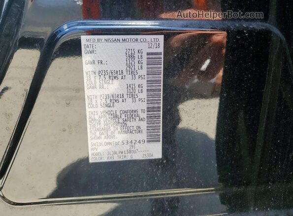 5N1DL0MN5KC534249 2019 INFINITI QX60 Black 