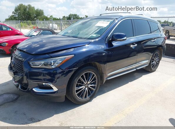 5N1DL0MN6JC506958 2018 INFINITI QX60 Dark Blue Vista tres cuartos delantera izquierda