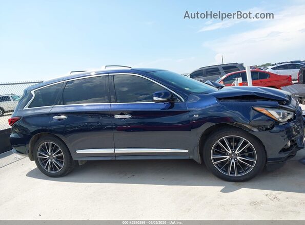 5N1DL0MN6JC506958 2018 INFINITI QX60 Dark Blue Vista interior trasera