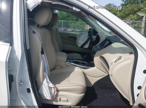 5N1DL0MN6LC521060 2020 INFINITI QX60 White Widok wnętrza z przodu