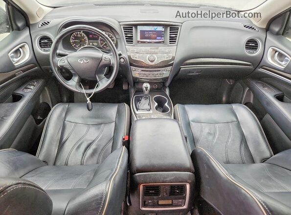 5N1DL0MN7HC527344 2017 INFINITI QX60 Black Առջևի վահանակի տեսք