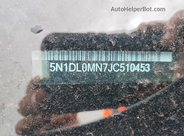 5N1DL0MN7JC510453 2018 INFINITI QX60 Серебряный Вид наклейки с VIN-кодом