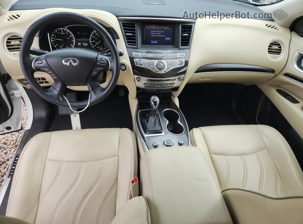5N1DL0MN7JC520304 2018 INFINITI QX60 White Widok deski rozdzielczej