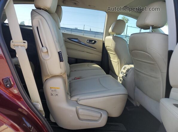 5N1DL0MN7KC509482 2019 INFINITI QX60 Red Vista interior trasera