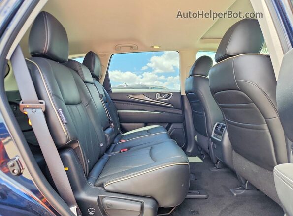 5N1DL0MN9KC505269 2019 INFINITI QX60 Blue Vista interior trasera