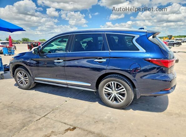 5N1DL0MN9KC505269 2019 INFINITI QX60 Blue Trasero izquierdo