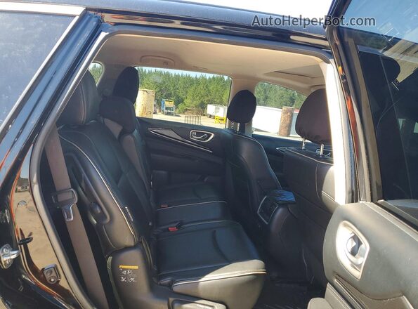 5N1DL0MN9KC563740 2019 INFINITI QX60 Black Rear seats view