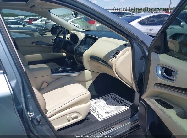 5N1DL0MNXHC515012 2017 INFINITI QX60 Blue Widok wnętrza z przodu