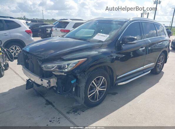 5N1DL0MNXHC547328 2017 INFINITI QX60 Black Առջևի ձախ երեք քառորդ տեսարան
