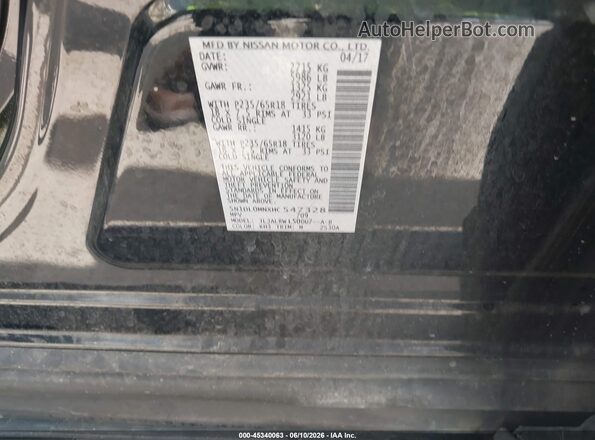 5N1DL0MNXHC547328 2017 INFINITI QX60 Black Շարժիչի բաժամունքի տեսք