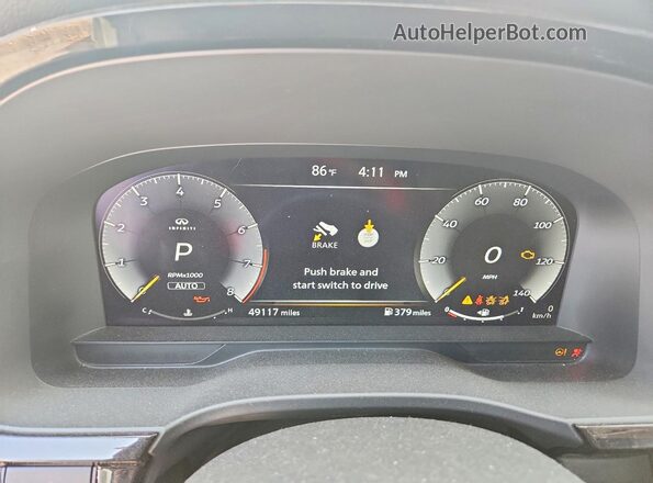 5N1DL1FS1PC346473 2023 INFINITI QX60 White Widok zestawu wskaźników