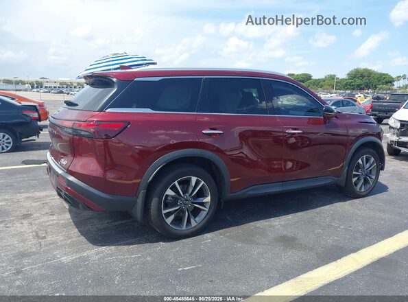 5N1DL1FS9PC367569 2023 INFINITI QX60 Red Задня права чверть