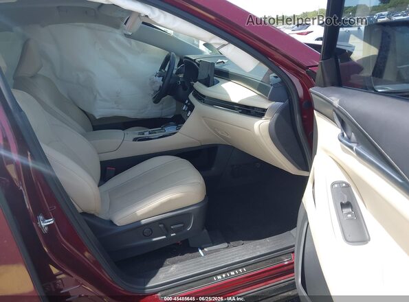5N1DL1FS9PC367569 2023 INFINITI QX60 Red Вид салону спереду